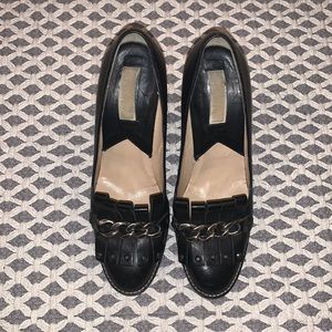 Michael Kors Collection Black Kiltie Fringe Pumps